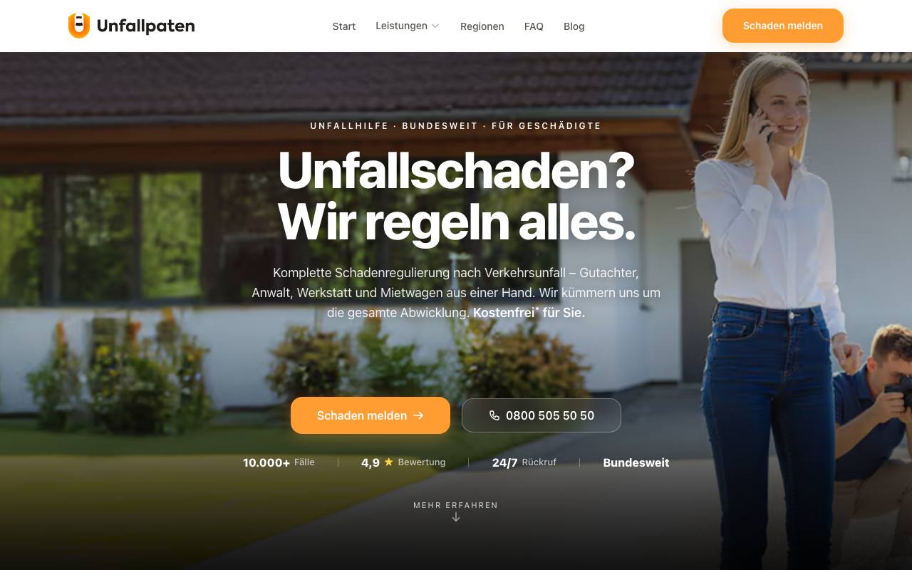 Startseite von Unfallpaten